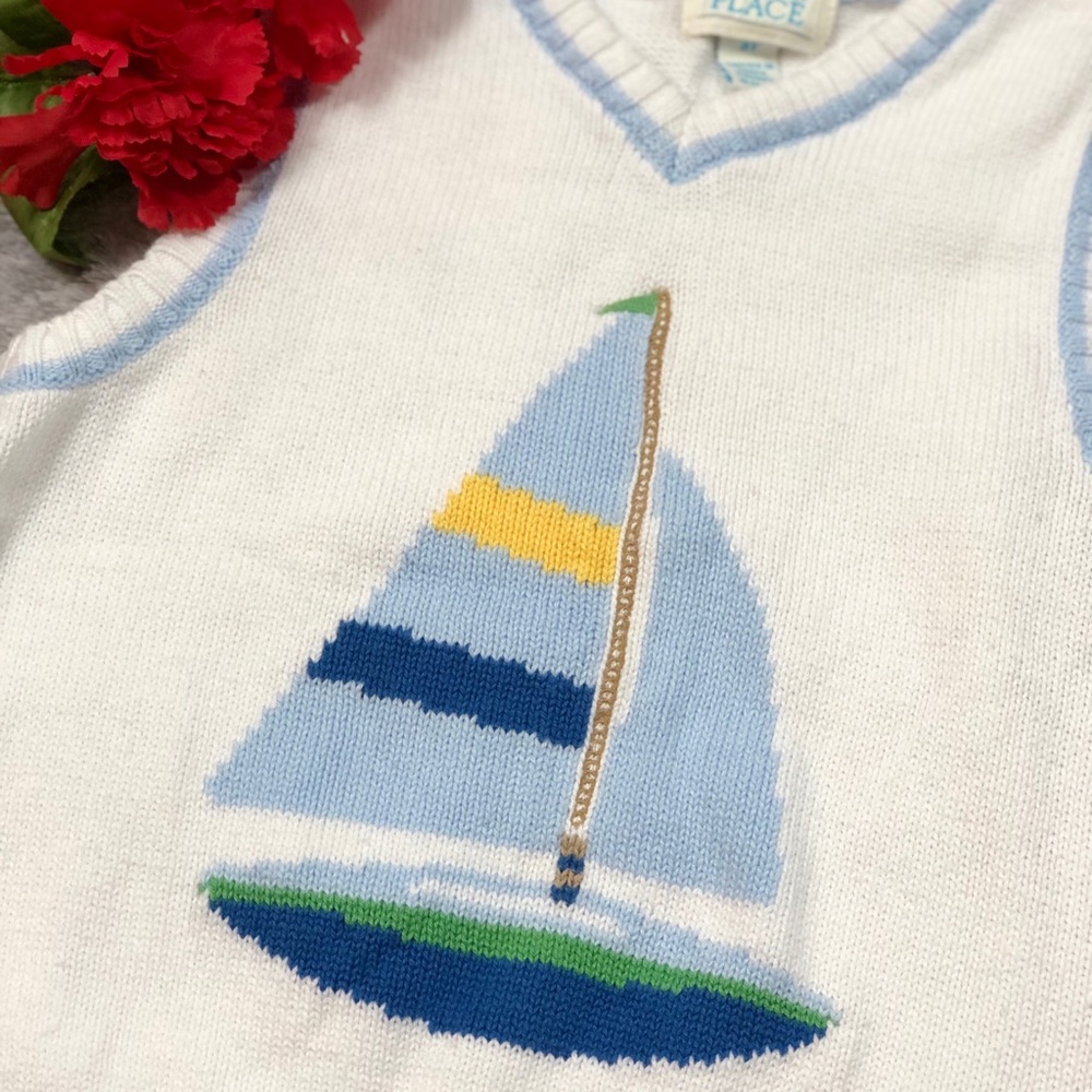Children’s Place Sailboat Sweatervest size 3T - Picture 5 of 6